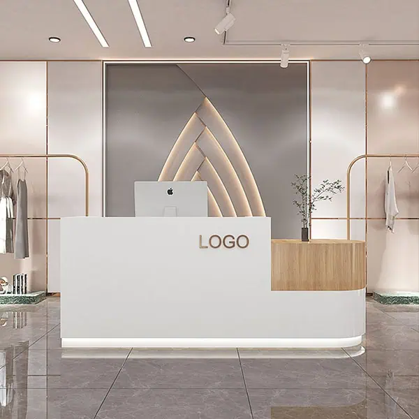 Quầy lễ tân gỗ công nghiệp