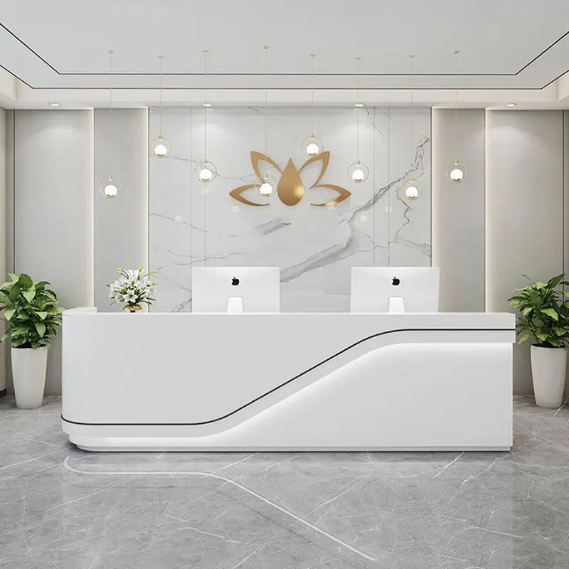 Quầy lễ tân gỗ MDF