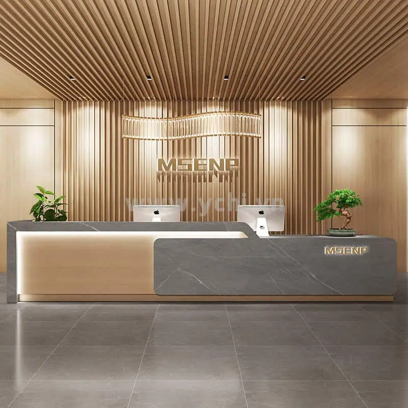 Quầy lễ tân hiện đại 9