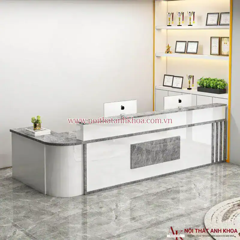 Quầy lễ tân đẹp và hiện đại