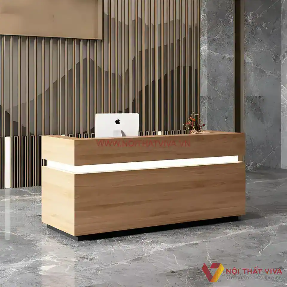 Quầy lễ tân nhà nghỉ thiết kế hiện đại