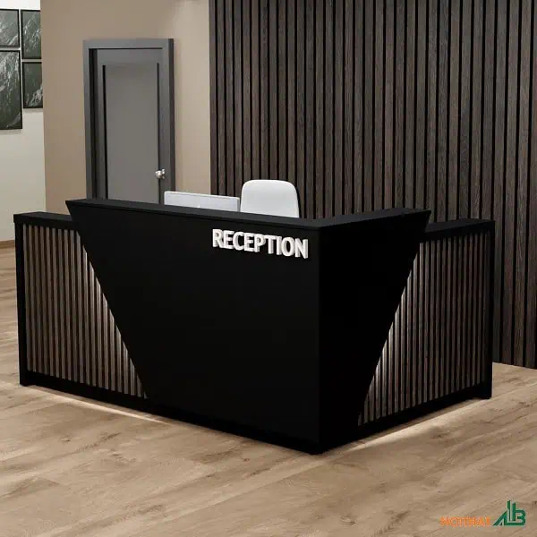 Quầy lễ tân góc L sang trọng