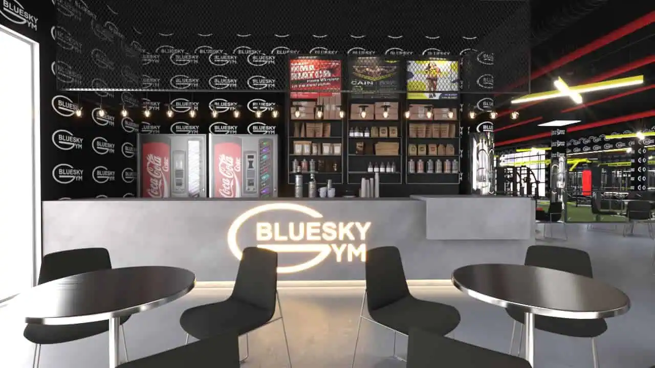 Mẫu thiết kế quầy lễ tân phòng tập gym theo phong thủy hút khách