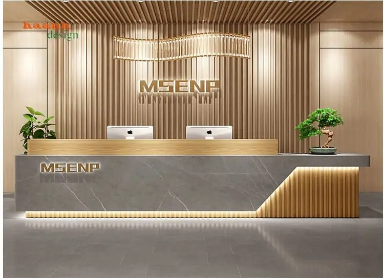 Quầy lễ tân ấn tượng