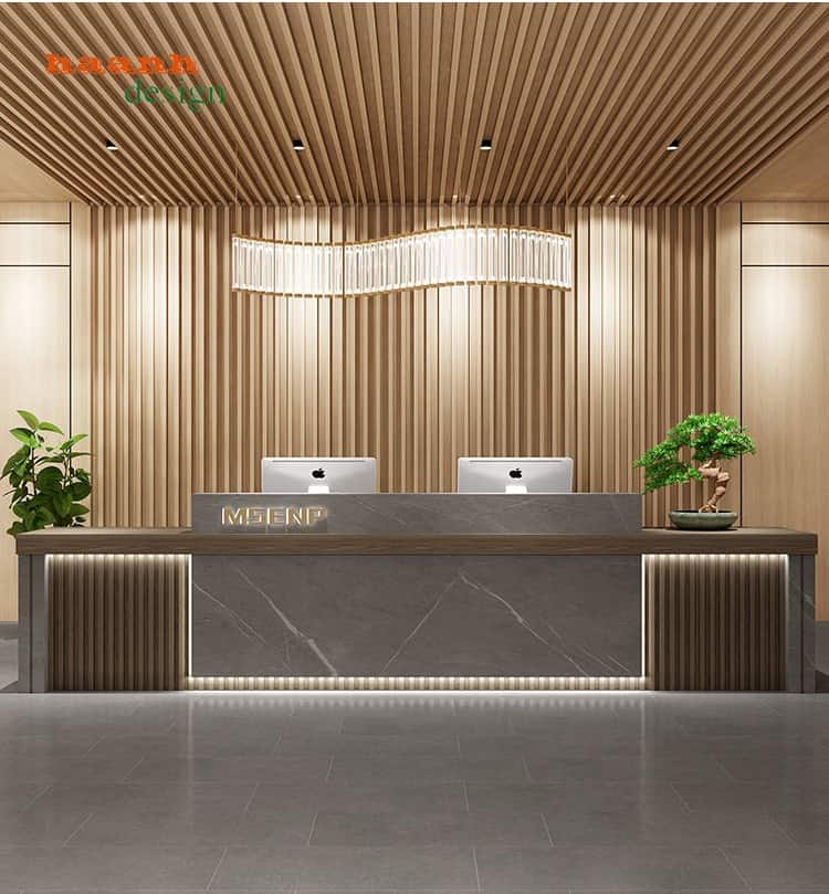 Thiết kế hiện đại cho quầy lễ tân