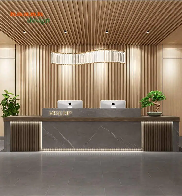 Thiết kế hiện đại cho quầy lễ tân