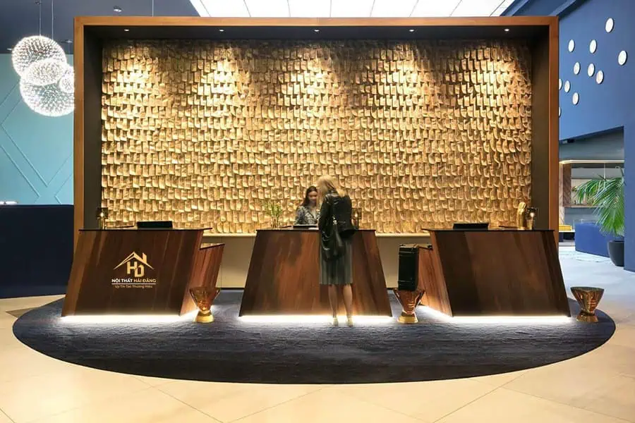 Nội thất quầy lễ tân sang trọng