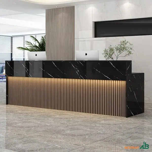 Quầy lễ tân 3m làm sóng nhựa