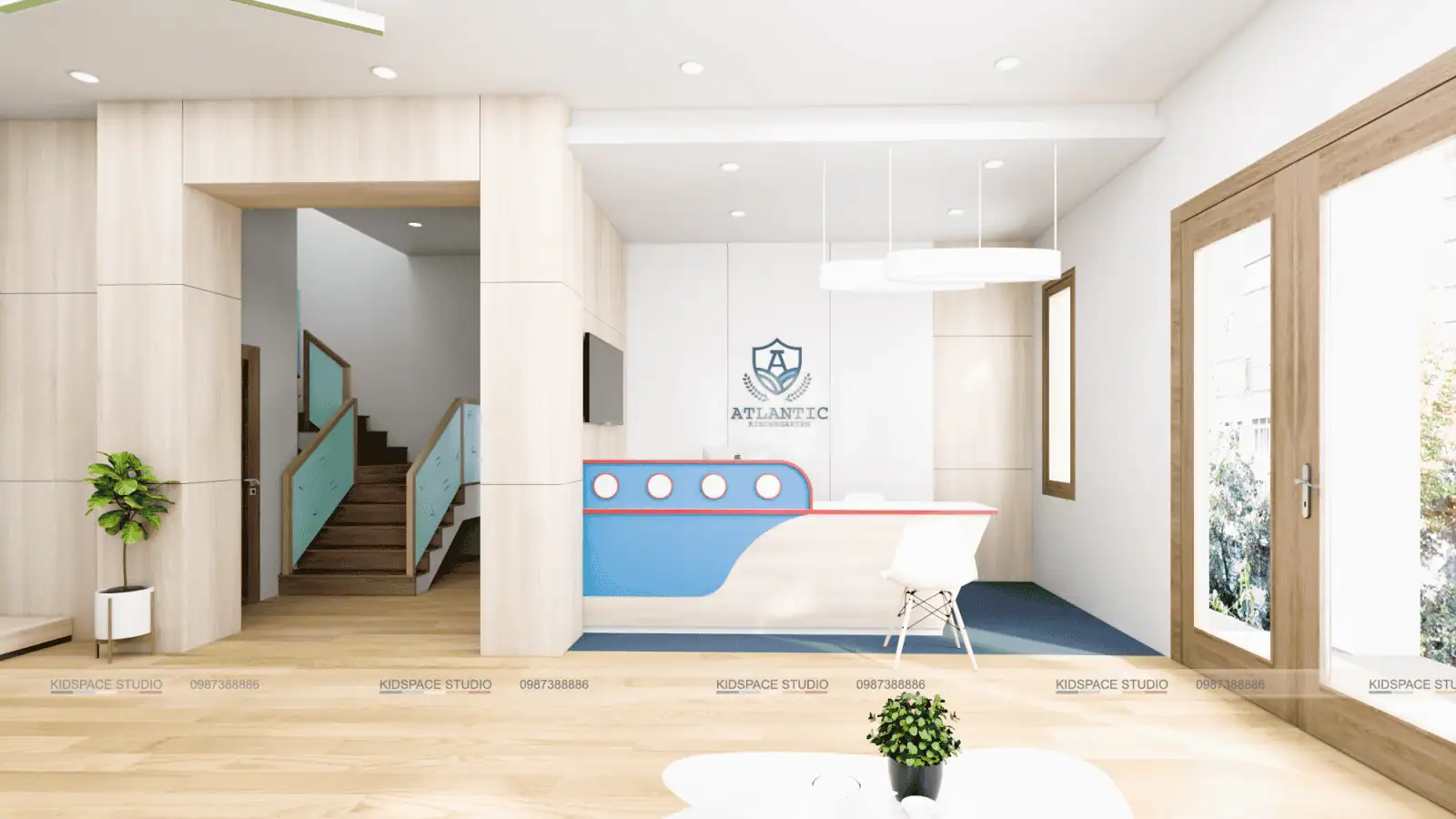 Khu vực lễ tân hiện đại