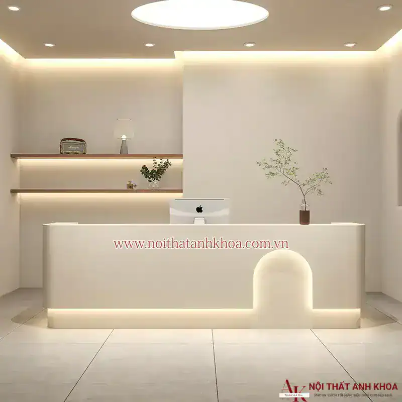Quầy lễ tân hiện đại và sang trọng