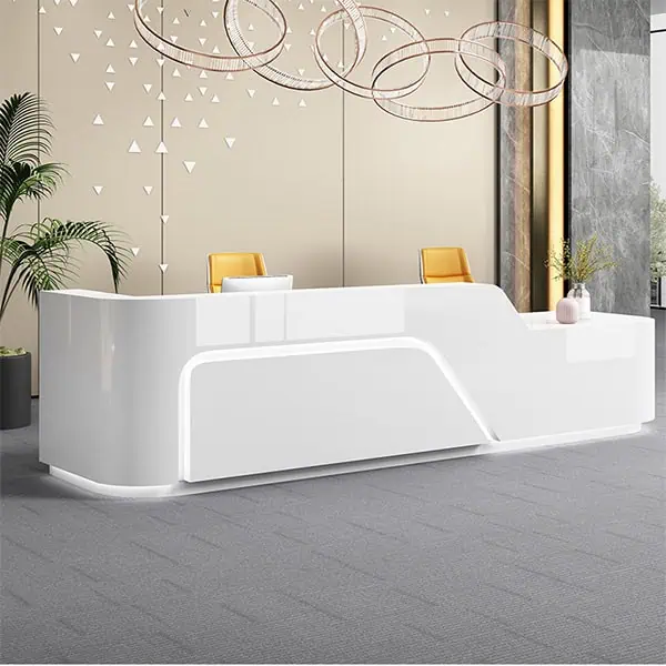 Quầy lễ tân sang trọng bằng gỗ MDF