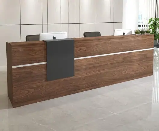 Quầy lễ tân gỗ MDF hiện đại