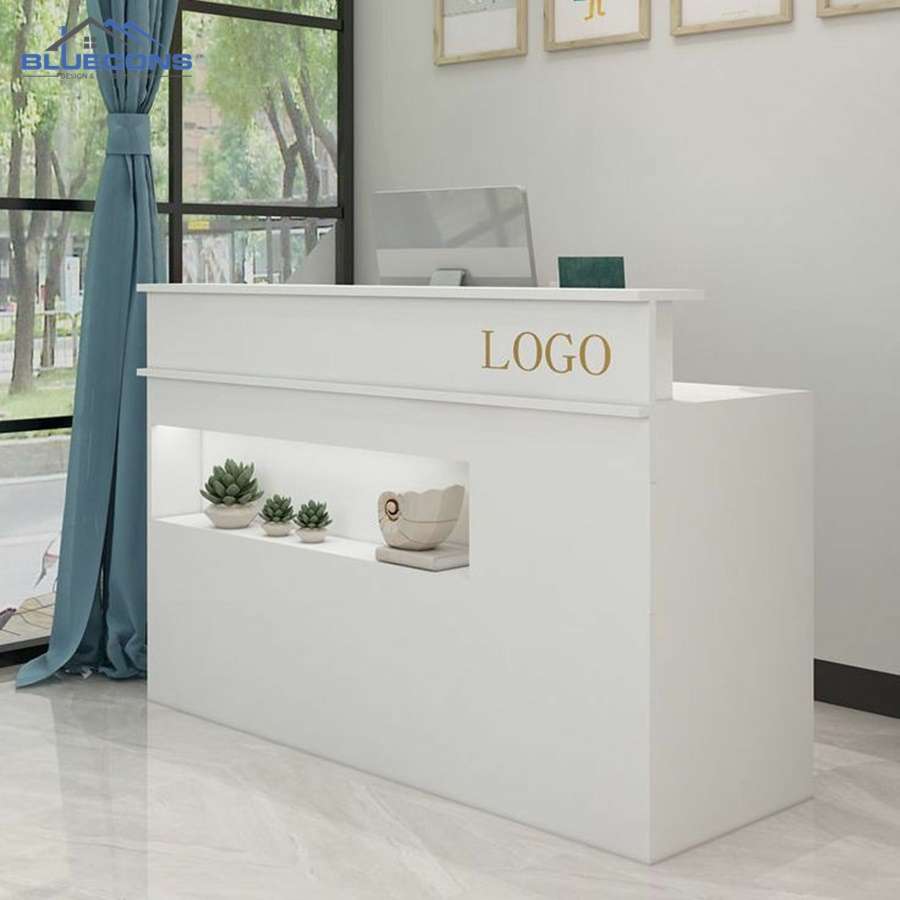 Quầy lễ tân kích thước nhỏ chất liệu phong phú