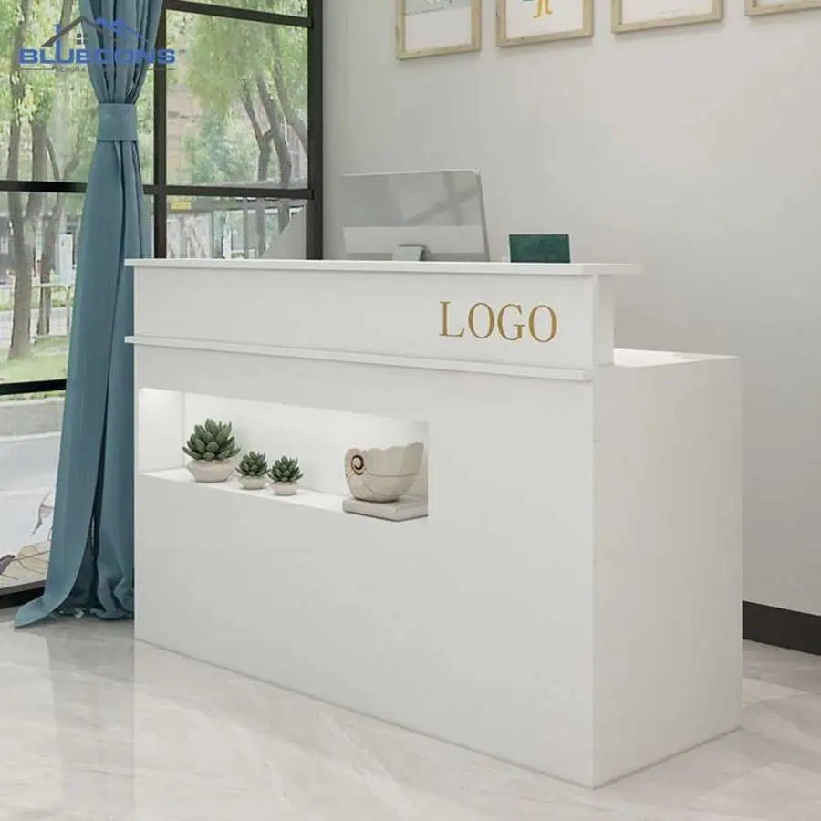 Quầy lễ tân mini TPHCM nhiều mẫu mã, màu sắc và kích thước đa dạng 6 Quầy lễ tân kích thước nhỏ chất liệu phong phú