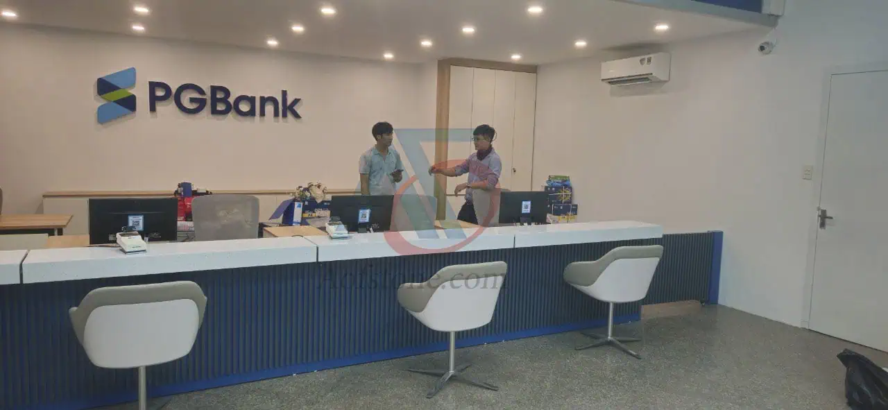 Nội thất quầy lễ tân ngân hàng