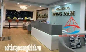 Quầy lễ tân đẹp gỗ laminate