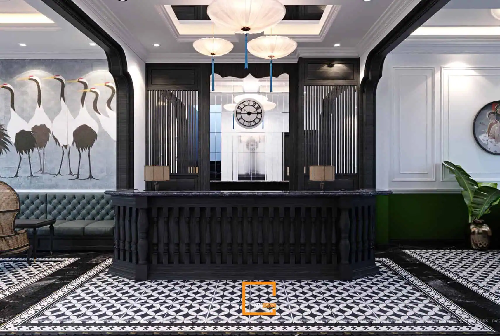 Mẫu quầy lễ tân đẹp