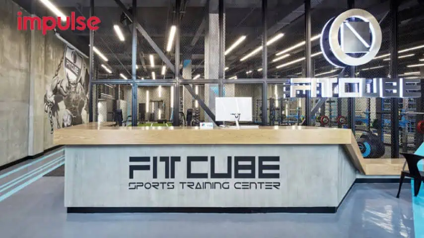 Mẫu quầy lễ tân với màu sắc hiện đại