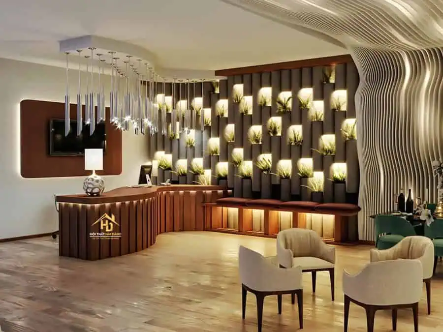 Quầy lễ tân nhà hàng hiện đại