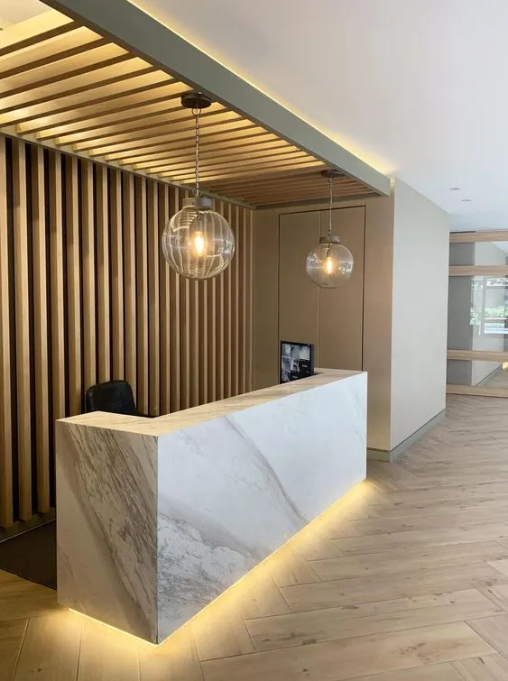 Quầy Lễ Tân Sang Trọng Được Thiết Kế Với 5 Ý Tưởng Đỉnh Cao 5 Thiết kế quầy lễ tân sang trọng thu hút khách