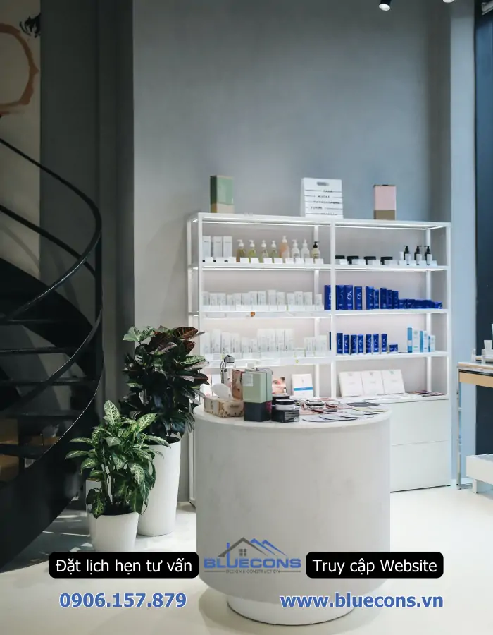 Thi công shop mỹ phẩm 20m2 nhỏ đẹp trọn gói 4 Thi công shop mỹ phẩm 20m2 nhỏ đẹp trọn gói
