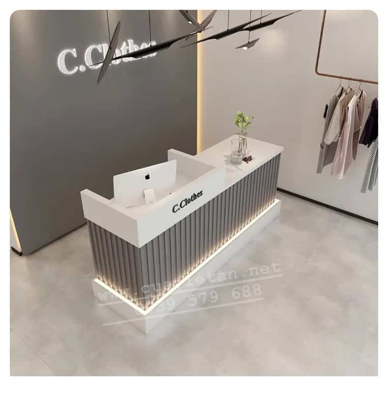 Quầy lễ tân shop đẹp hiện đại QLT192