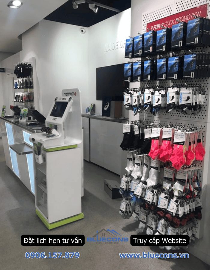 Thi công shop quần áo Thi công shop thể thao, thiết kế shop thể thao đẹp 2024