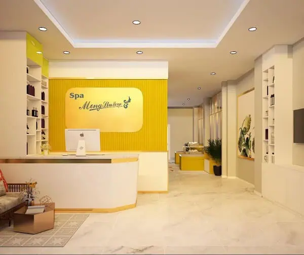 Quầy lễ tân bằng kính cao cấp