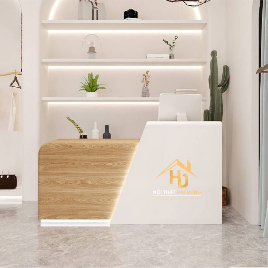 Quầy lễ tân mini tiết kiệm diện tích