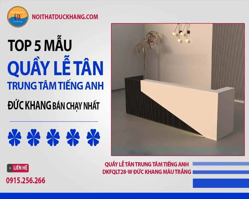 Quầy lễ tân đẹp với ánh sáng tự nhiên
