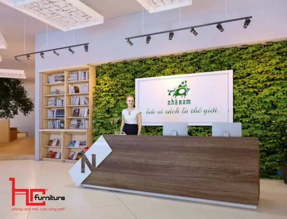 Mẫu quầy tiếp tân chữ L