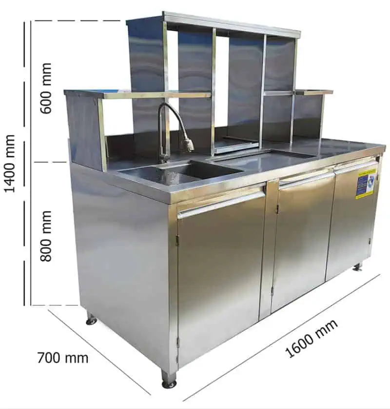 Quầy pha chế inox mini