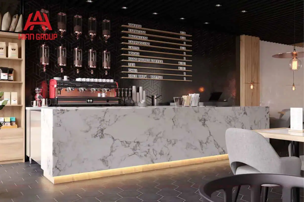 Mẫu quầy pha chế kết hợp ánh sáng