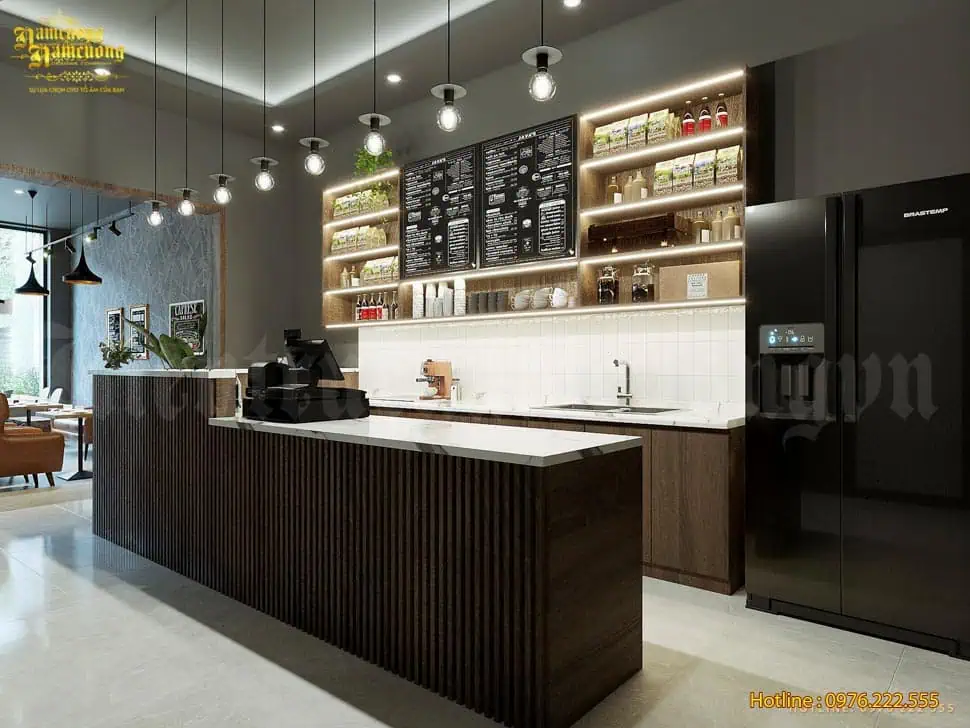 Thiết kế quầy pha chế quán cà phê