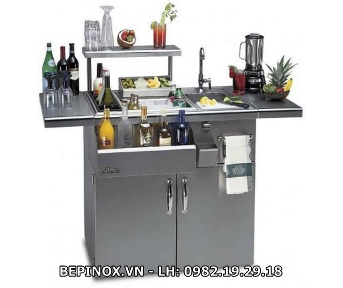 Mẫu quầy pha chế inox