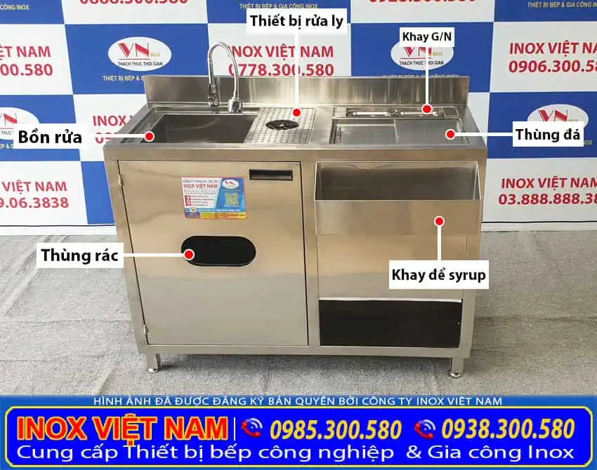 Quầy pha chế inox bền bỉ