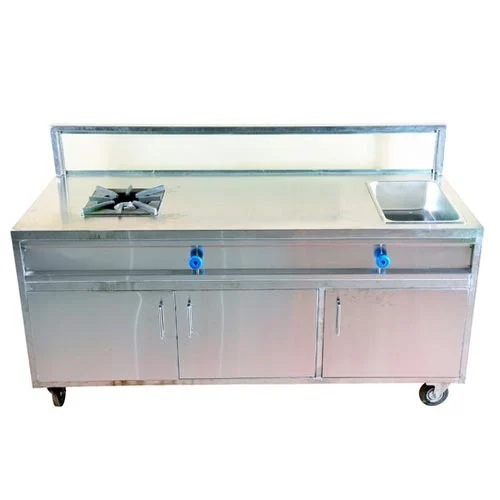 Đóng quầy pha chế inox có ngăn kéo tiện lợi