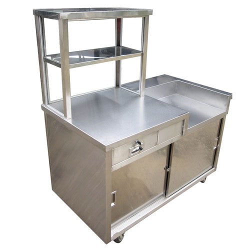 Quầy pha chế inox có ngăn kéo đẹp