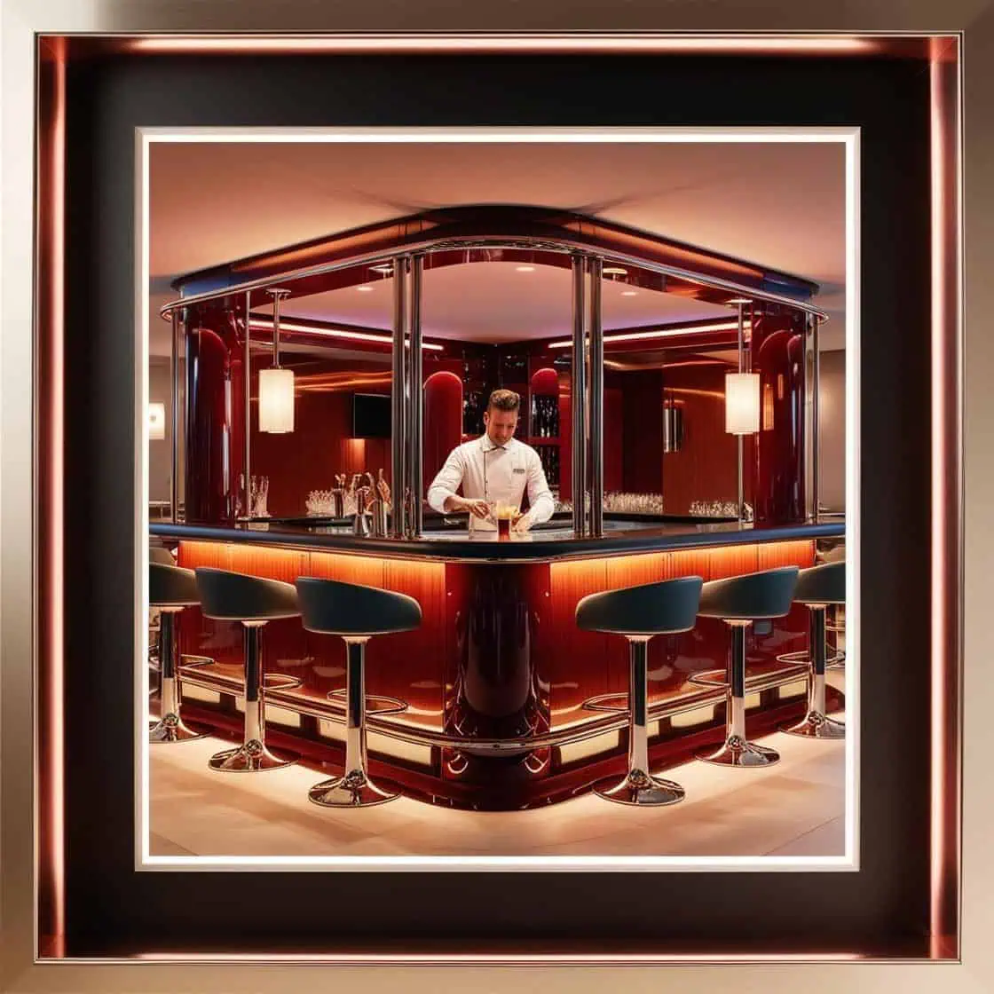 Mẫu thiết kế quầy pha chế hiện đại