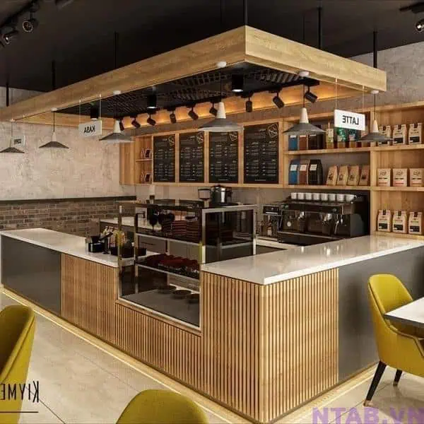 Quầy pha chế mở