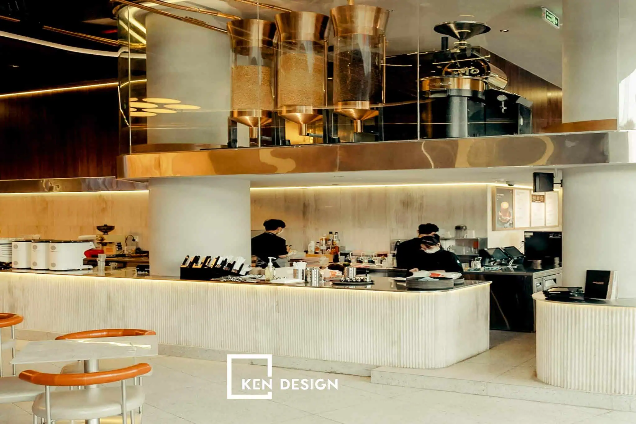 Quầy pha chế ấm cúng