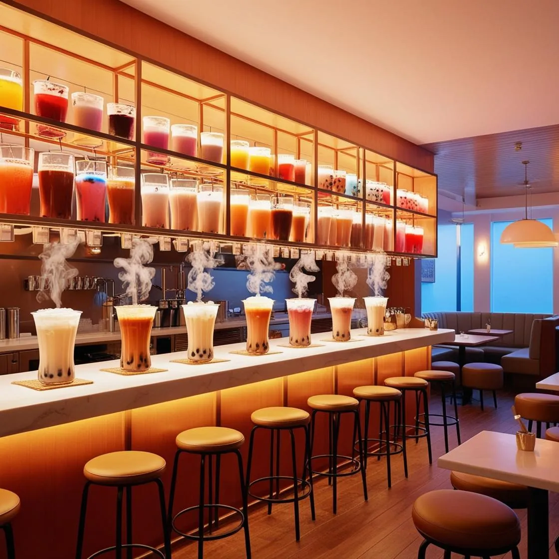 quầy pha chế trà sữa