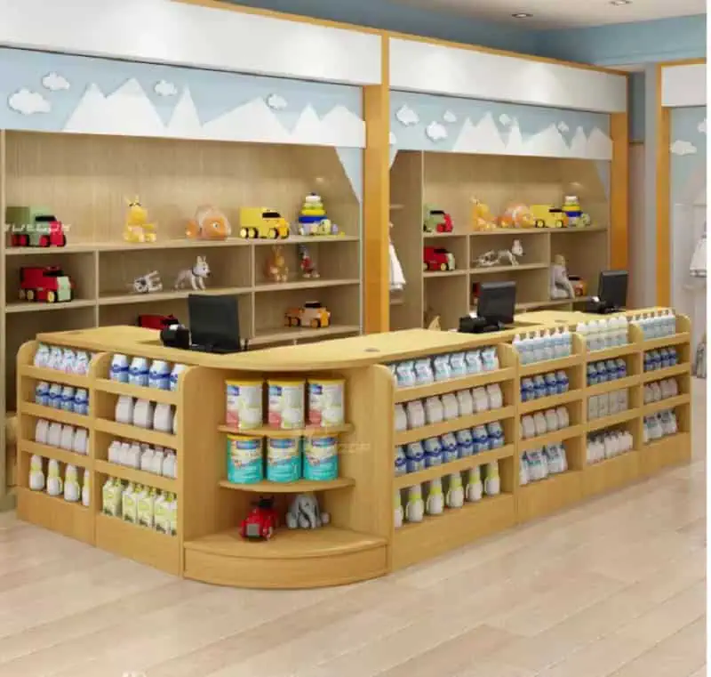 Quầy thu ngân siêu thị bằng thép sơn tĩnh điện