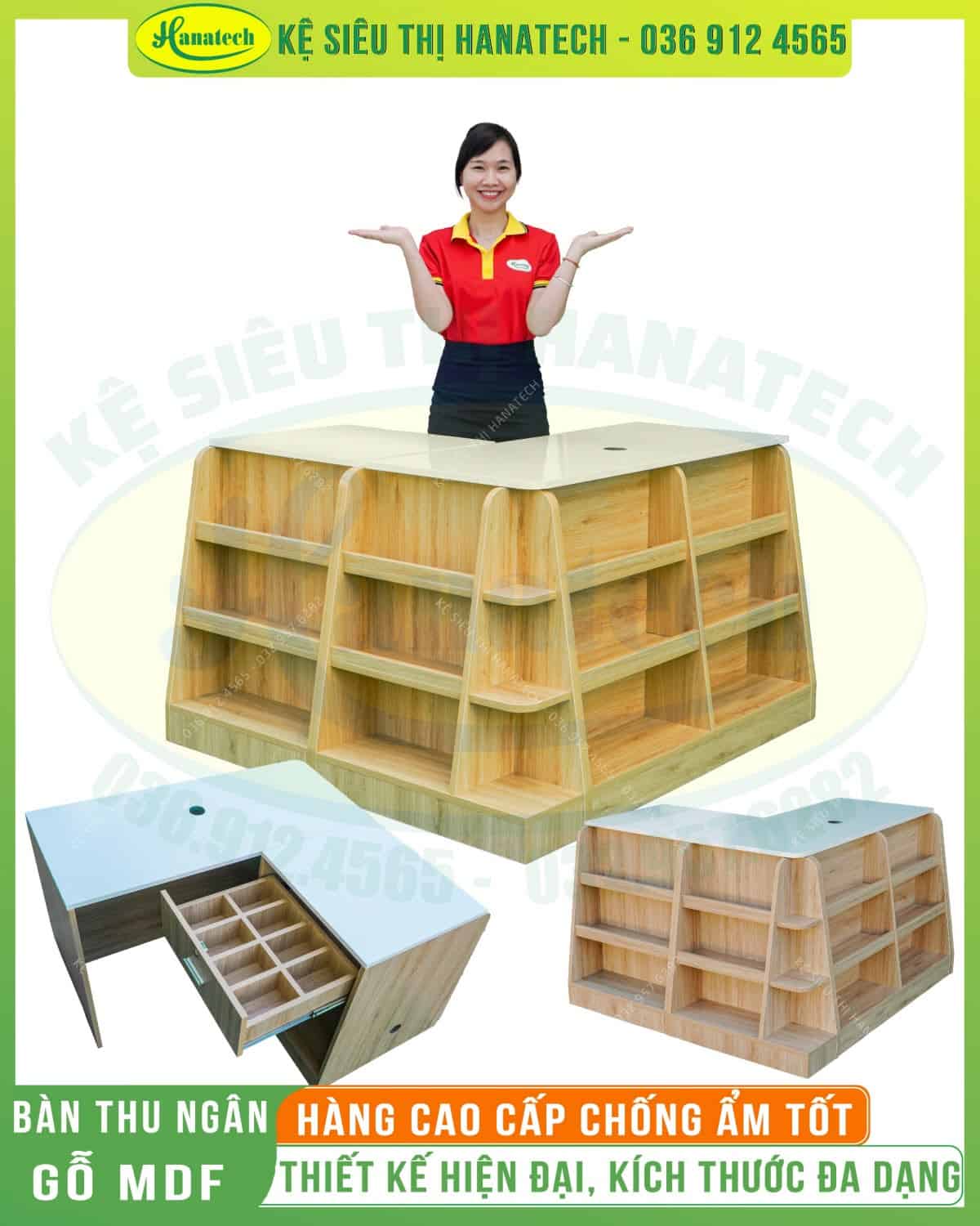 Quầy thu ngân với thiết kế tiện dụng