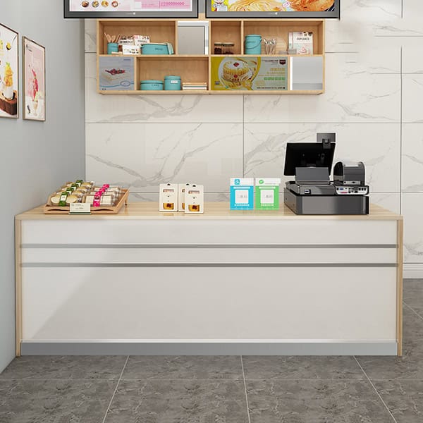 Quầy thu ngân gỗ MDF hiện đại