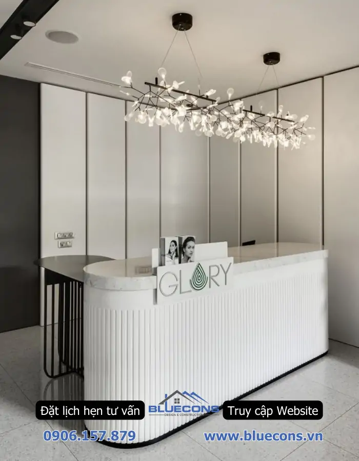 Thi công shop kính thuốc đẹp trưng bày hiện đại