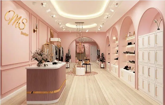 Quầy thu ngân hiện đại cho cửa hàng thời trang