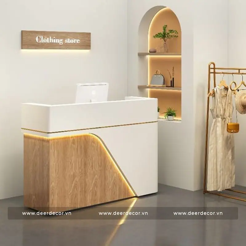 Mẫu quầy thu ngân đẹp, hiện đại