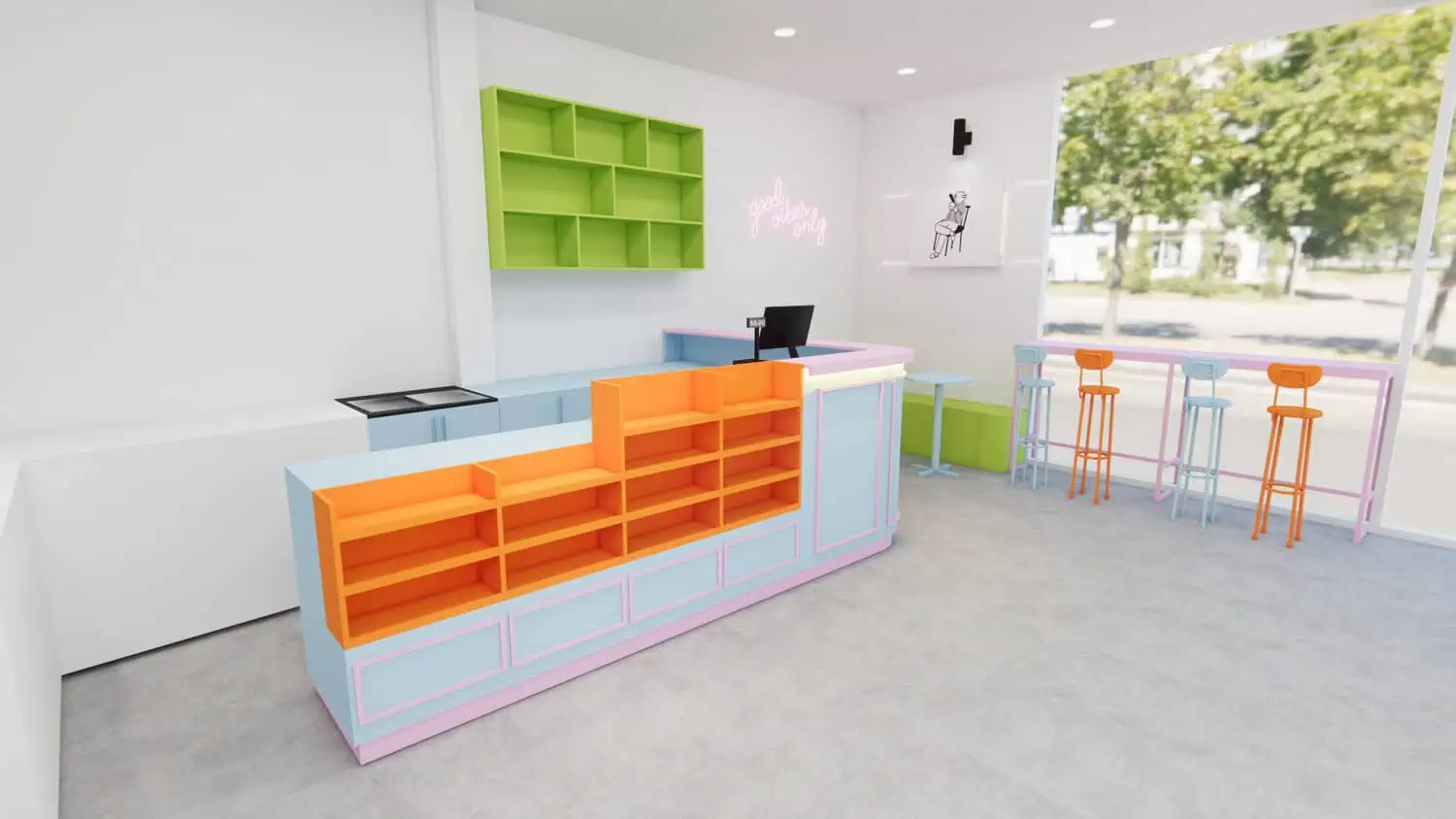 Quầy thu ngân siêu thị giá thành hợp lý uy tín TPHCM