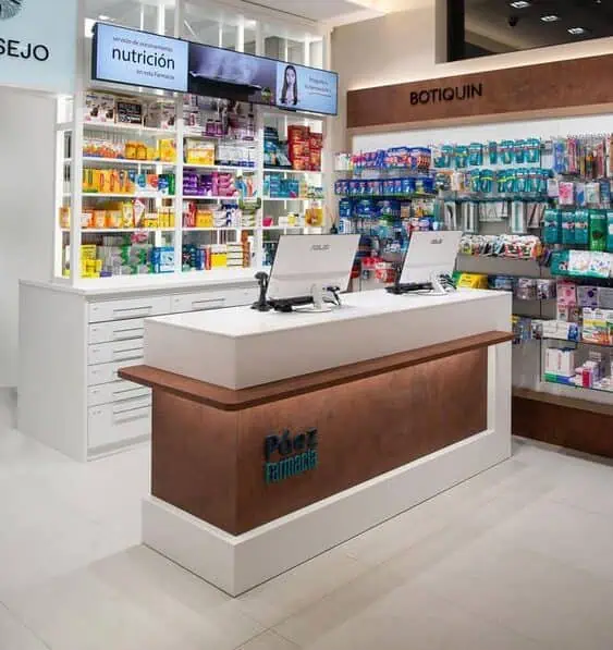 Quầy thu ngân xuất khẩu bền đẹp cho cửa hàng tiện lợi